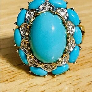 Le Vian Elegant Turquoise and Women's Ring size 7.5